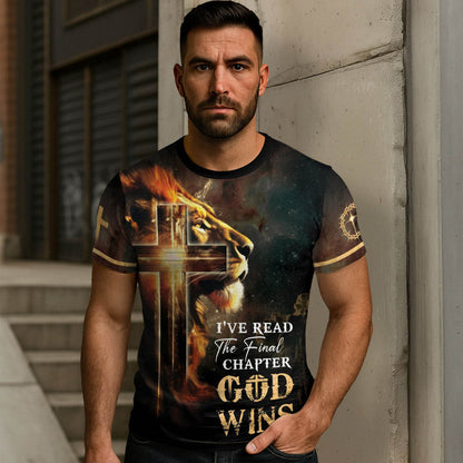 I’ve Read The Final Chapter God Wins Lion Faith Cross T-Shirt