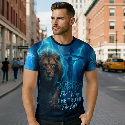 Jesus The Way The Truth The Life Lion Christian Thunder Edition T-Shirt