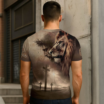 Jesus: The Way, The Truth, The Life | Faith-Driven Lion Design T-Shirt