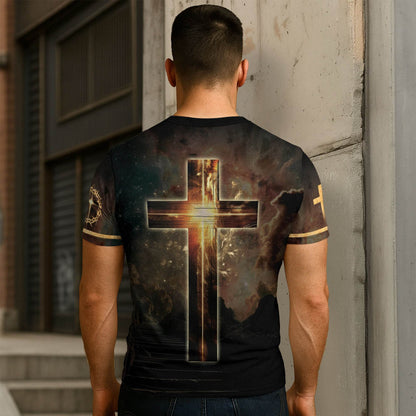 Lion of Judah with Fiery Cross “I Can Do All Things” T-Shirt