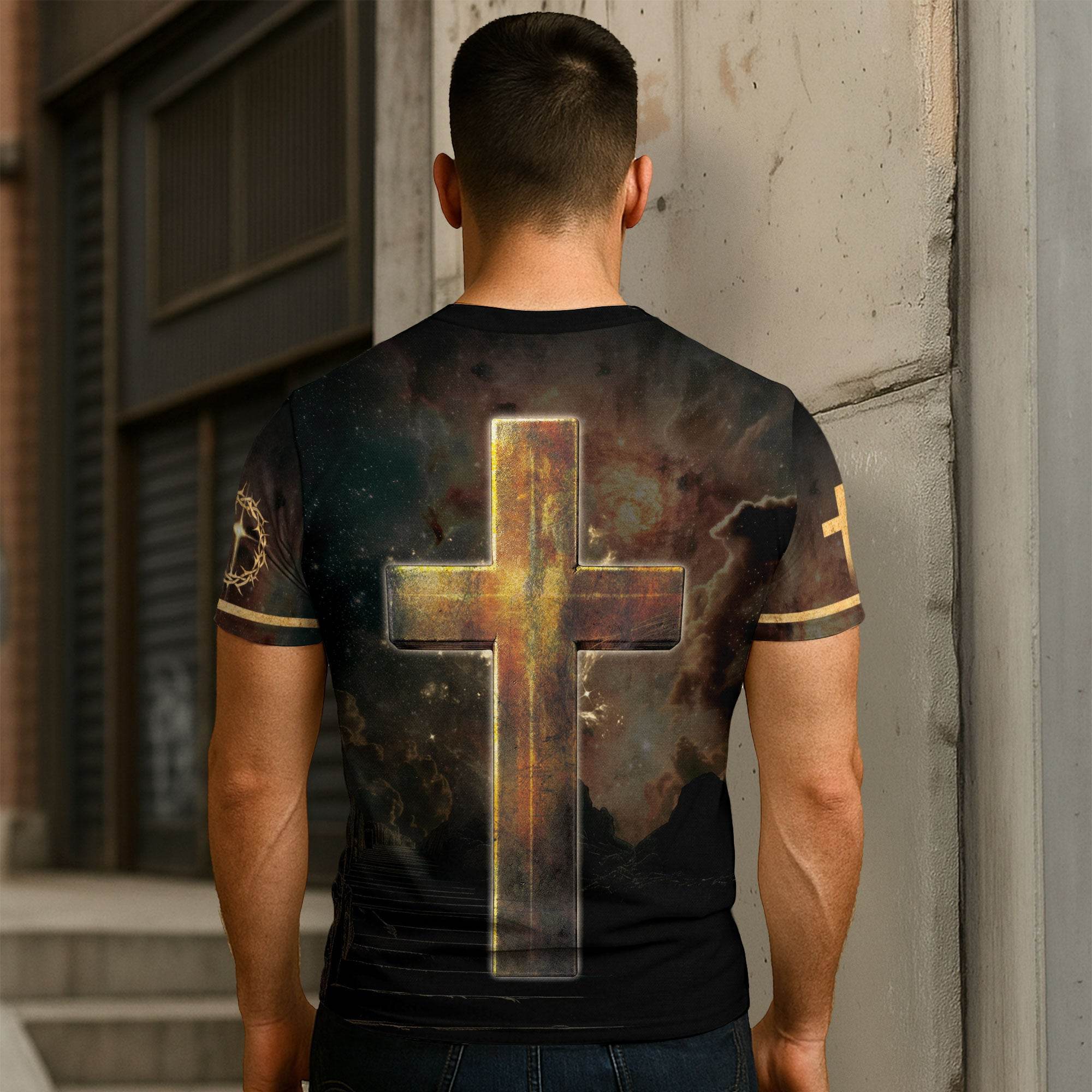 Iron Sharpens Iron Lion Cross Christian T-Shirt