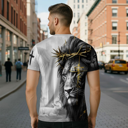 Trust In The Lord Crown of Thorns Lion and Lamb Christian T-Shirt
