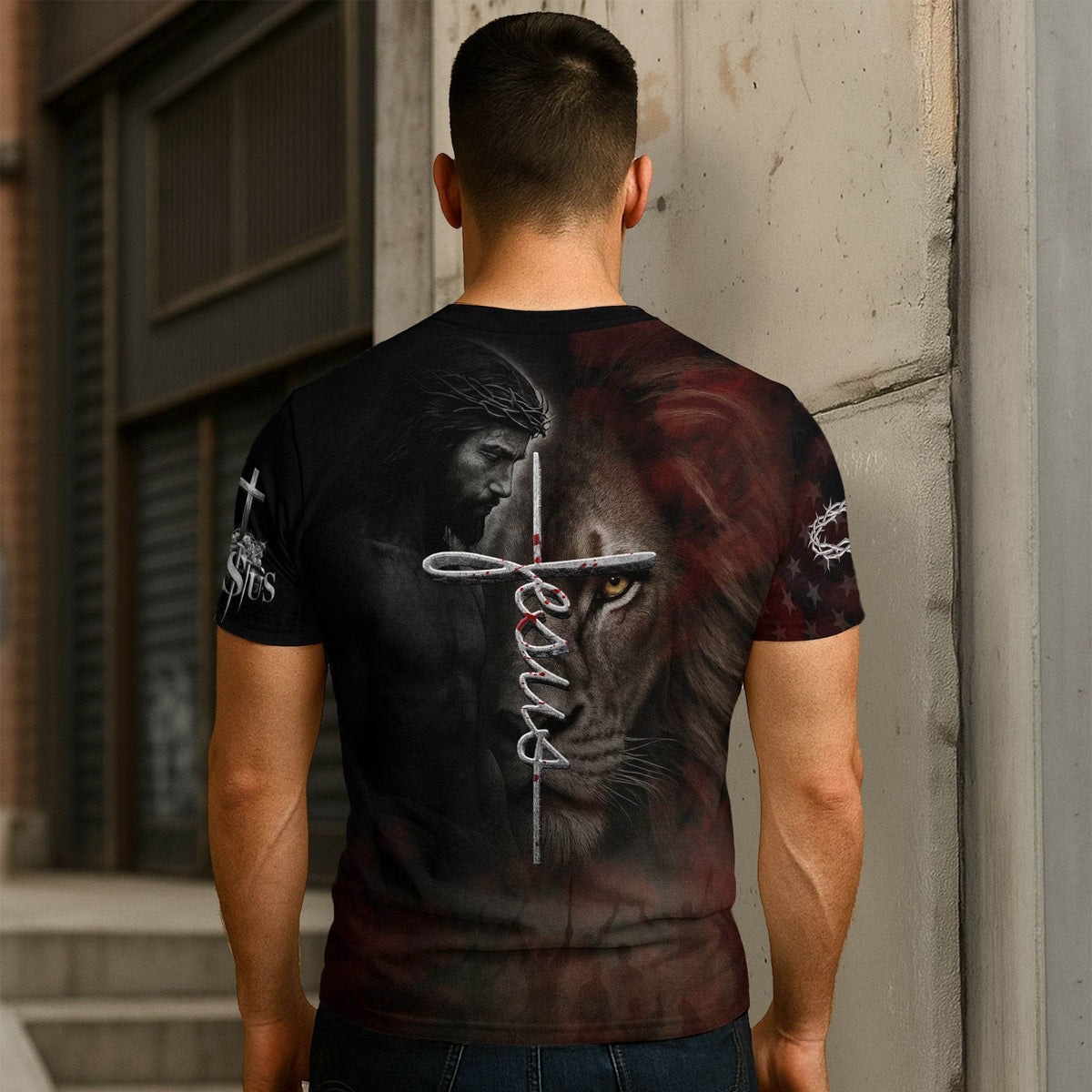 Trust In The Lord Knight Cross & Lion Christian T-Shirt