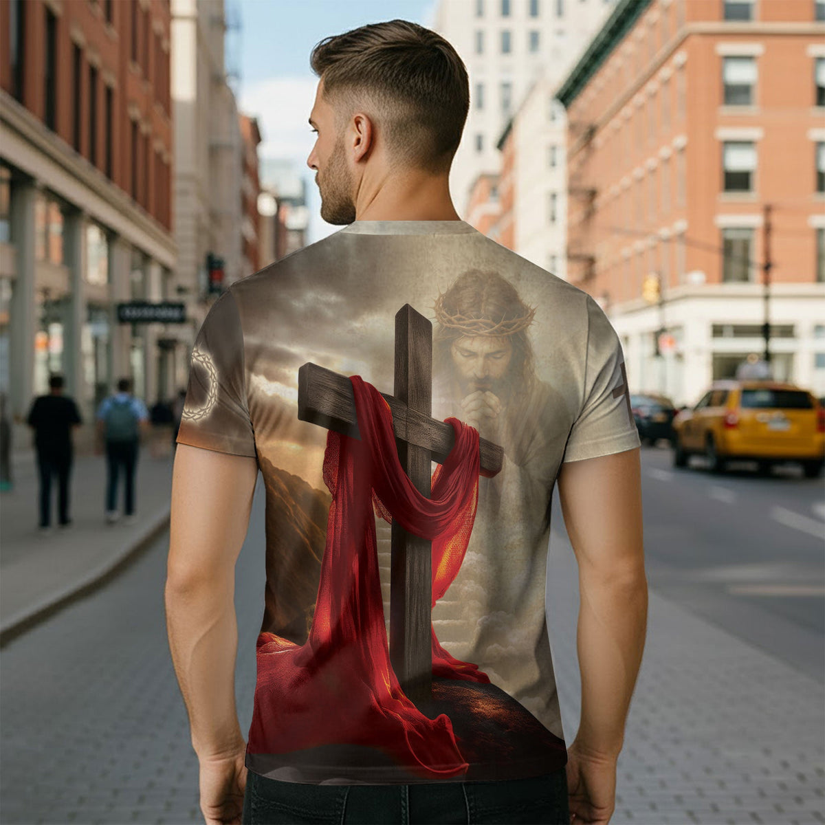 Jesus The Way The Truth The Life Lion and Cross Christian T-Shirt