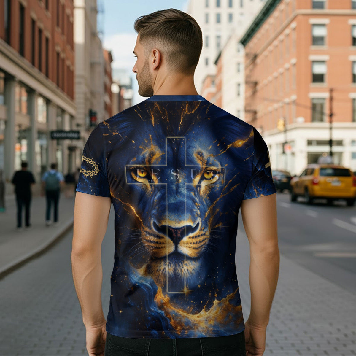 Revelation Blue Lion “Jesus Is Coming Back” Christian T-Shirt