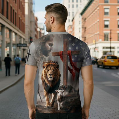Revelation Freedom “Jesus Is Coming Back” Lion and Cross Christian T-Shirt