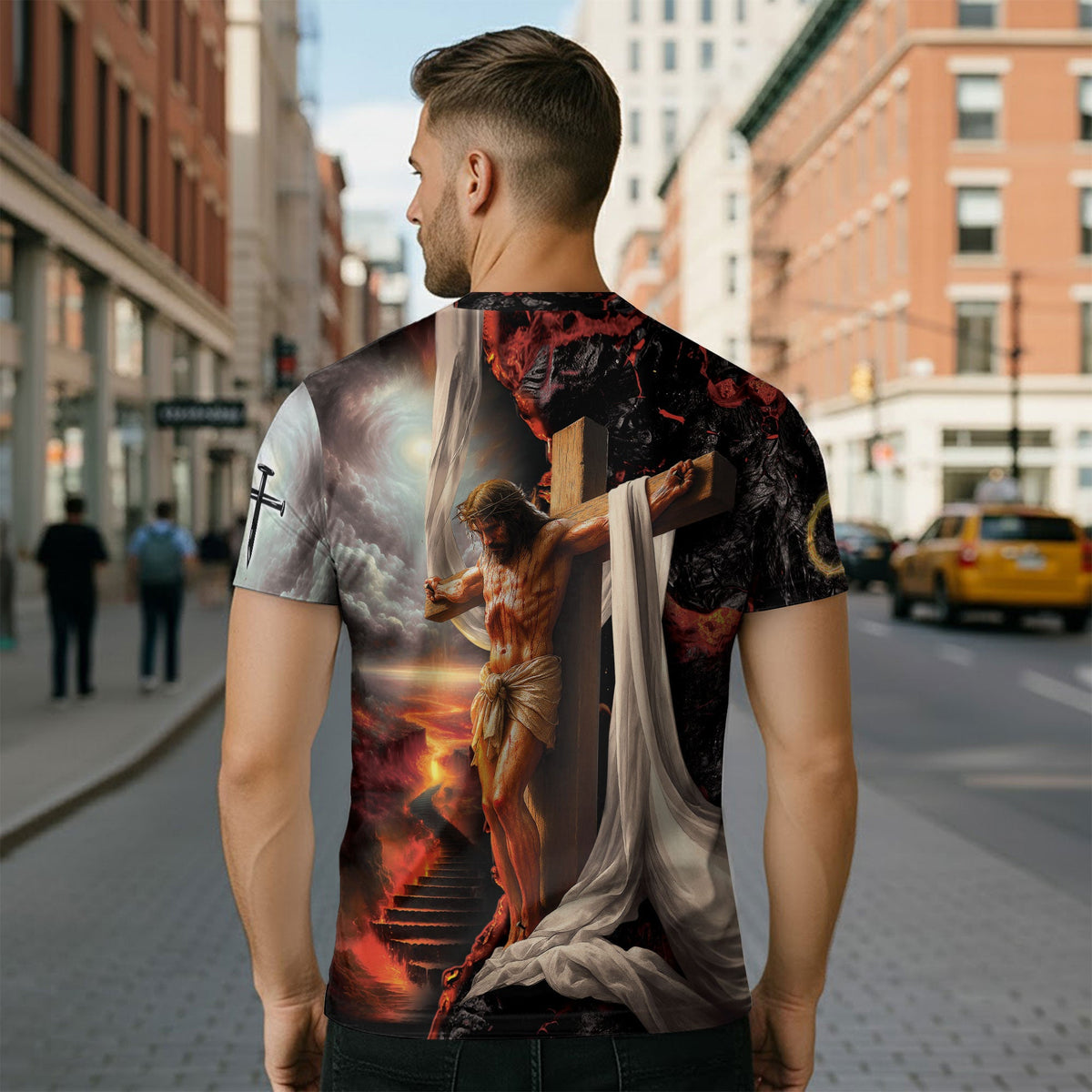 Jesus The Way The Truth The Life Lion Cross T-Shirt