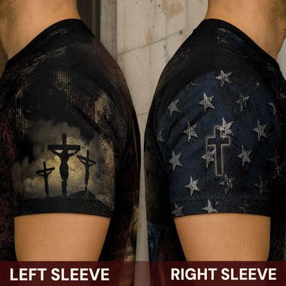 I SAW THAT | Cross & Crown of Thorns Patriotic Tee
