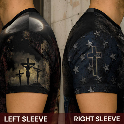 One Nation Under God | Cross of Glory & Lion in Shadow Tee