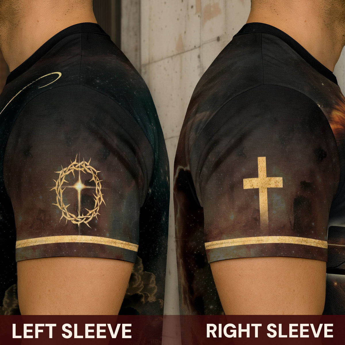 Rooted In The Light Of Christ Lion And Glowing Cross T-Shirt