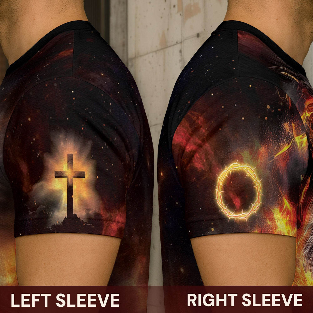Rooted In Christ The Glowing Rooted Cross And Lion T-Shirt