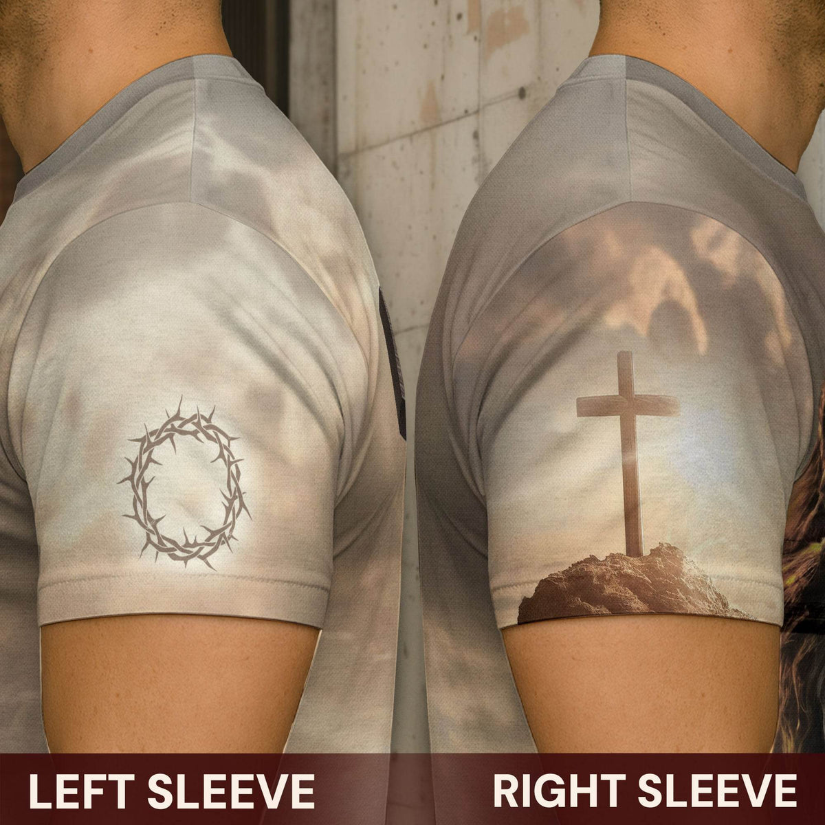 One Nation Under God Sunrise Lion Cross Christian T-Shirt