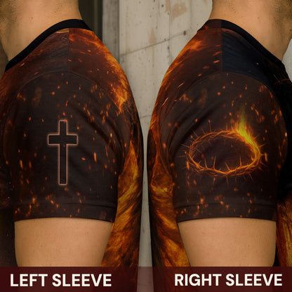 I Can’t But I Know A Guy Jesus and Lion Fire Cross Christian T-Shirt