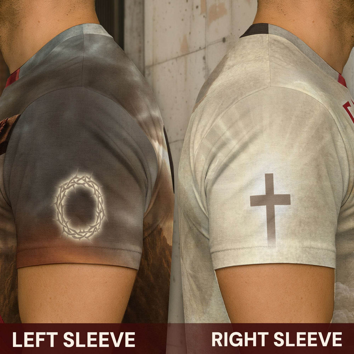 Faith Over Fear Jesus Lion & Cross Christian T-Shirt