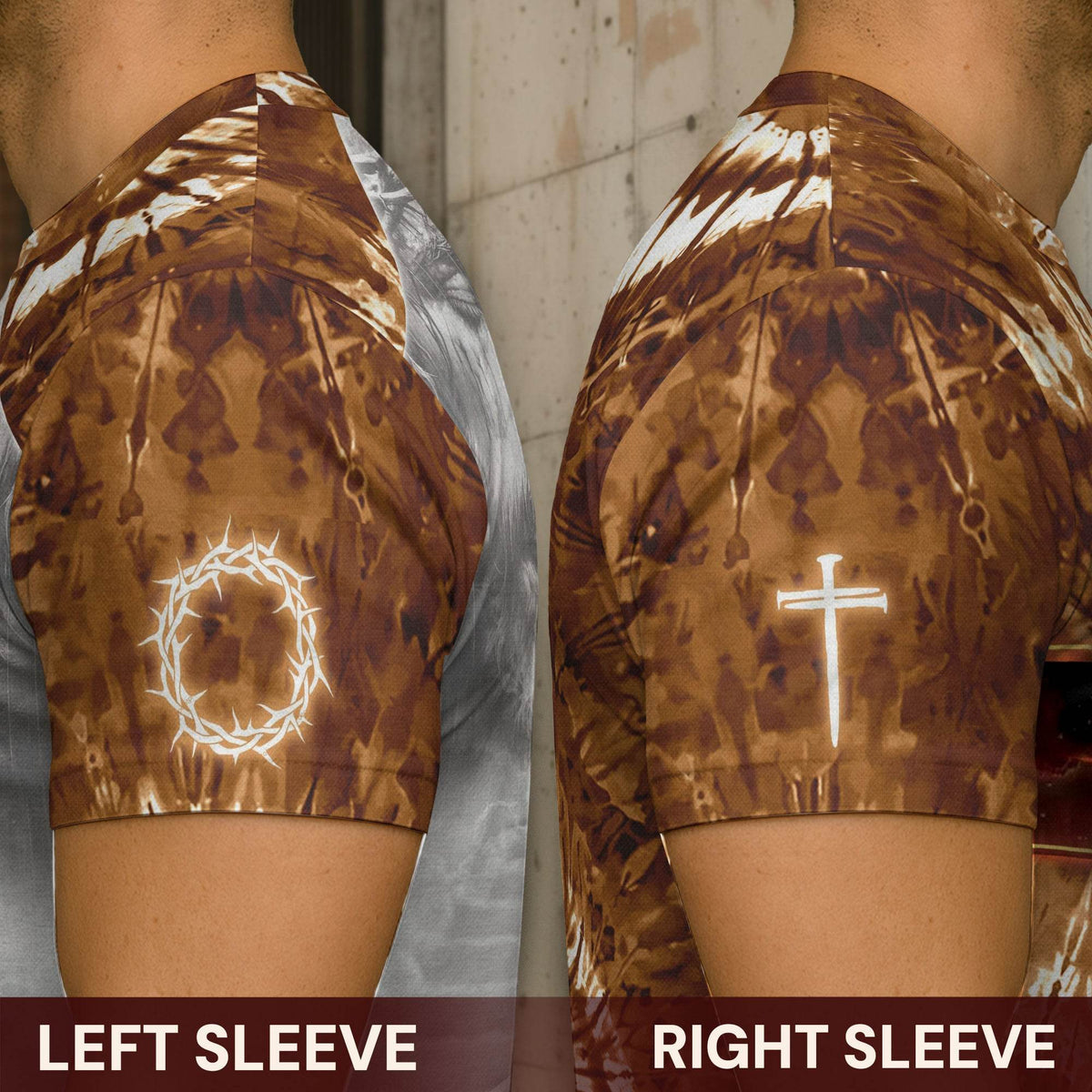 Faith Over Fear Lion & Jesus Cross Christian T-Shirt