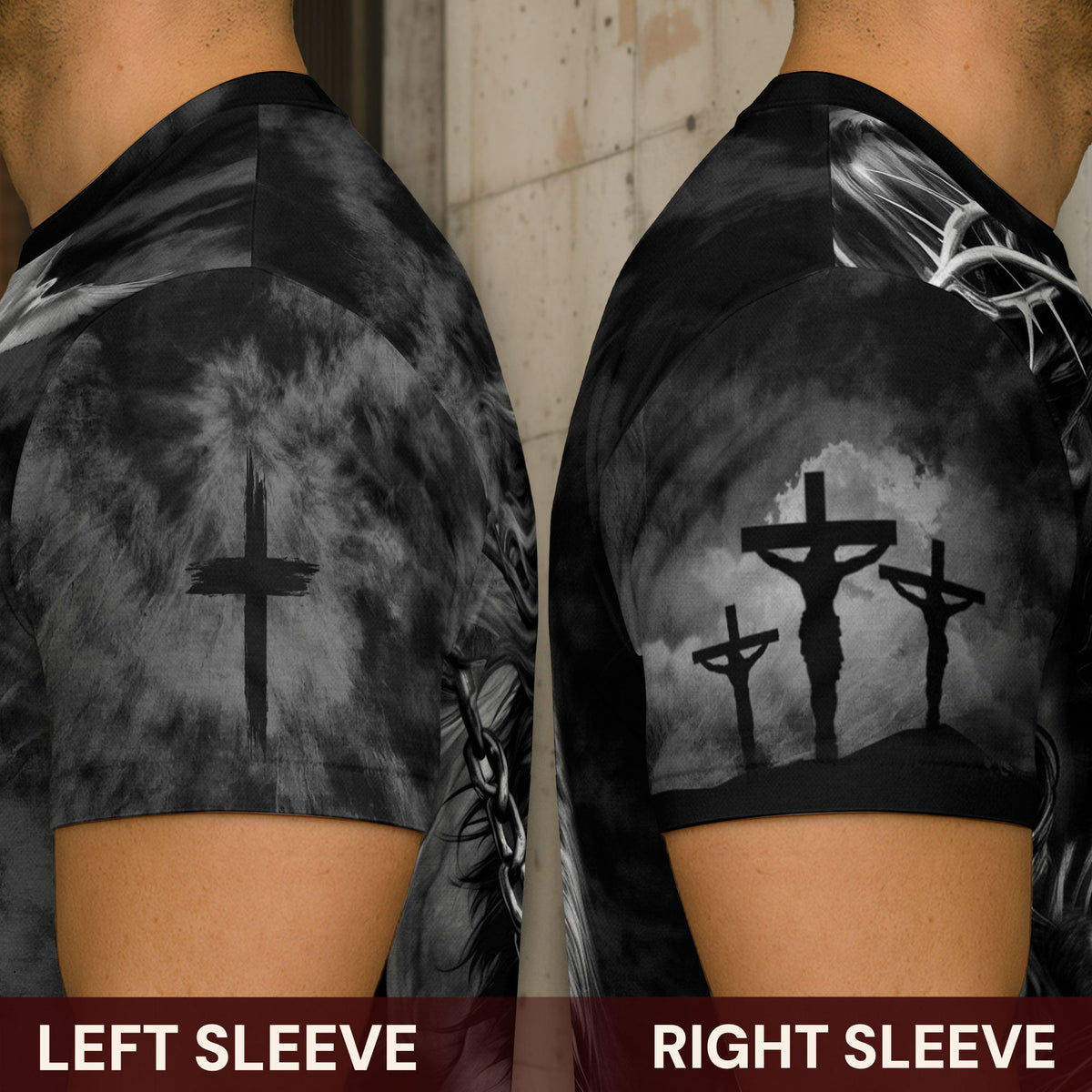 Black And White Jesus Lion Of Judah Cross The Way The Truth The Life T-Shirt