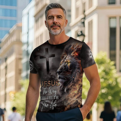 Jesus – The Way, The Truth, The Life | Lion of Judah Double-Sided Tee