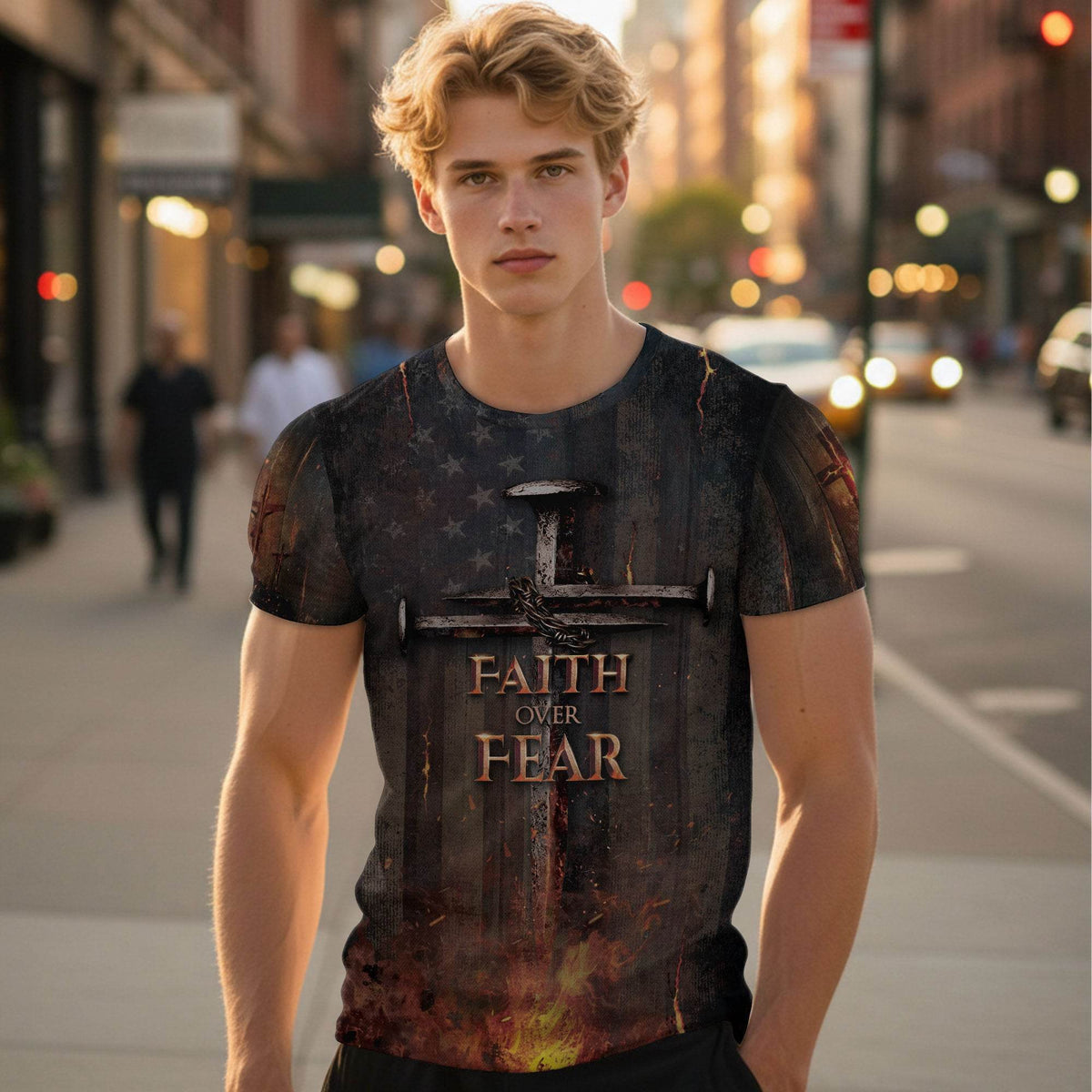 Faith Over Fear Patriotic T-Shirt