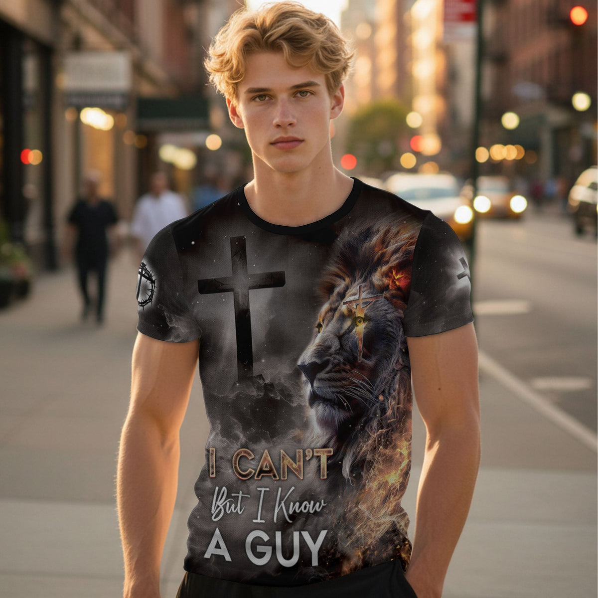 I Can't But He Can Fiery Lion Of Judah Christian T-Shirt