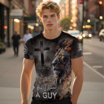 I Can't But He Can Fiery Lion Of Judah Christian T-Shirt