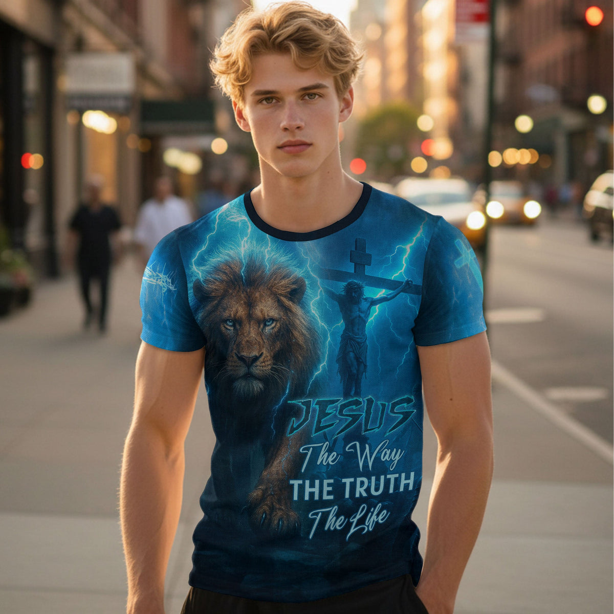 Jesus The Way The Truth The Life Lion Christian Thunder Edition T-Shirt