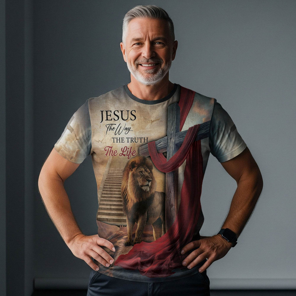 Christian Lion Of Judah Wilderness Tee – Jesus Is The Way (2 Side Version)