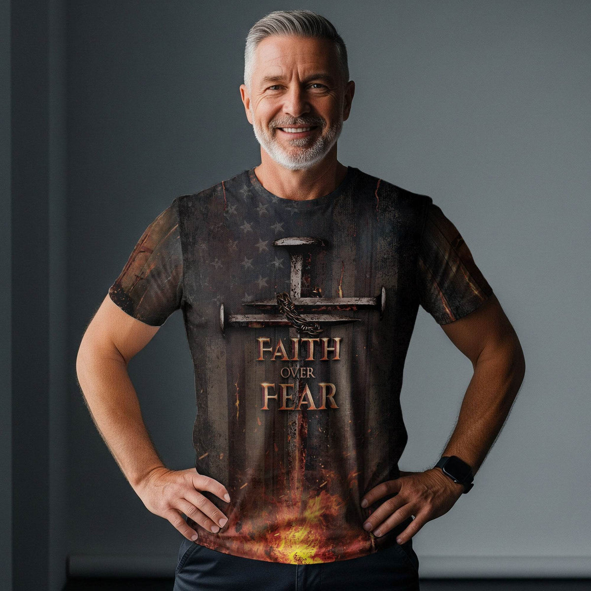 Faith Over Fear Patriotic T-Shirt