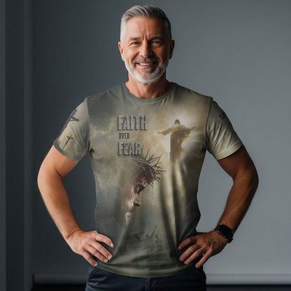 Faith Over Fear Jesus Crown of Thorns T-Shirt