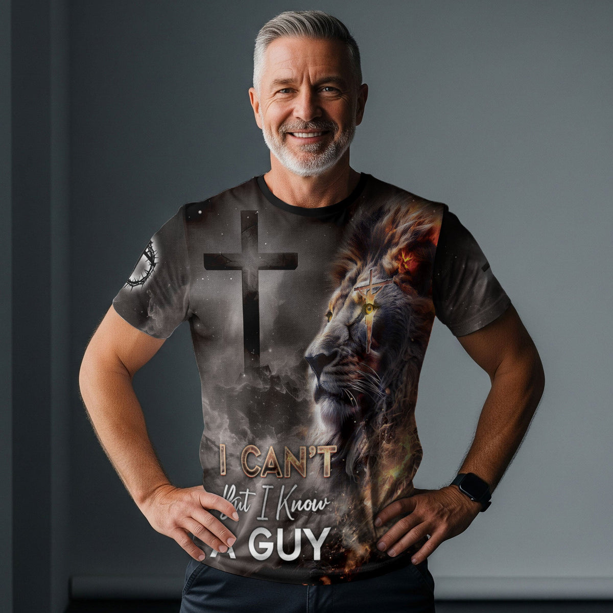 I Can't But He Can Fiery Lion Of Judah Christian T-Shirt