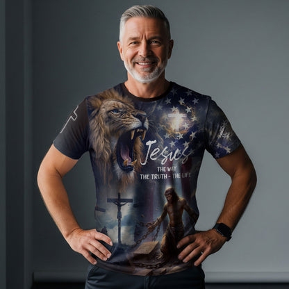 Jesus The Way The Truth The Life Lion Christian Eternal Glory Edition T-Shirt