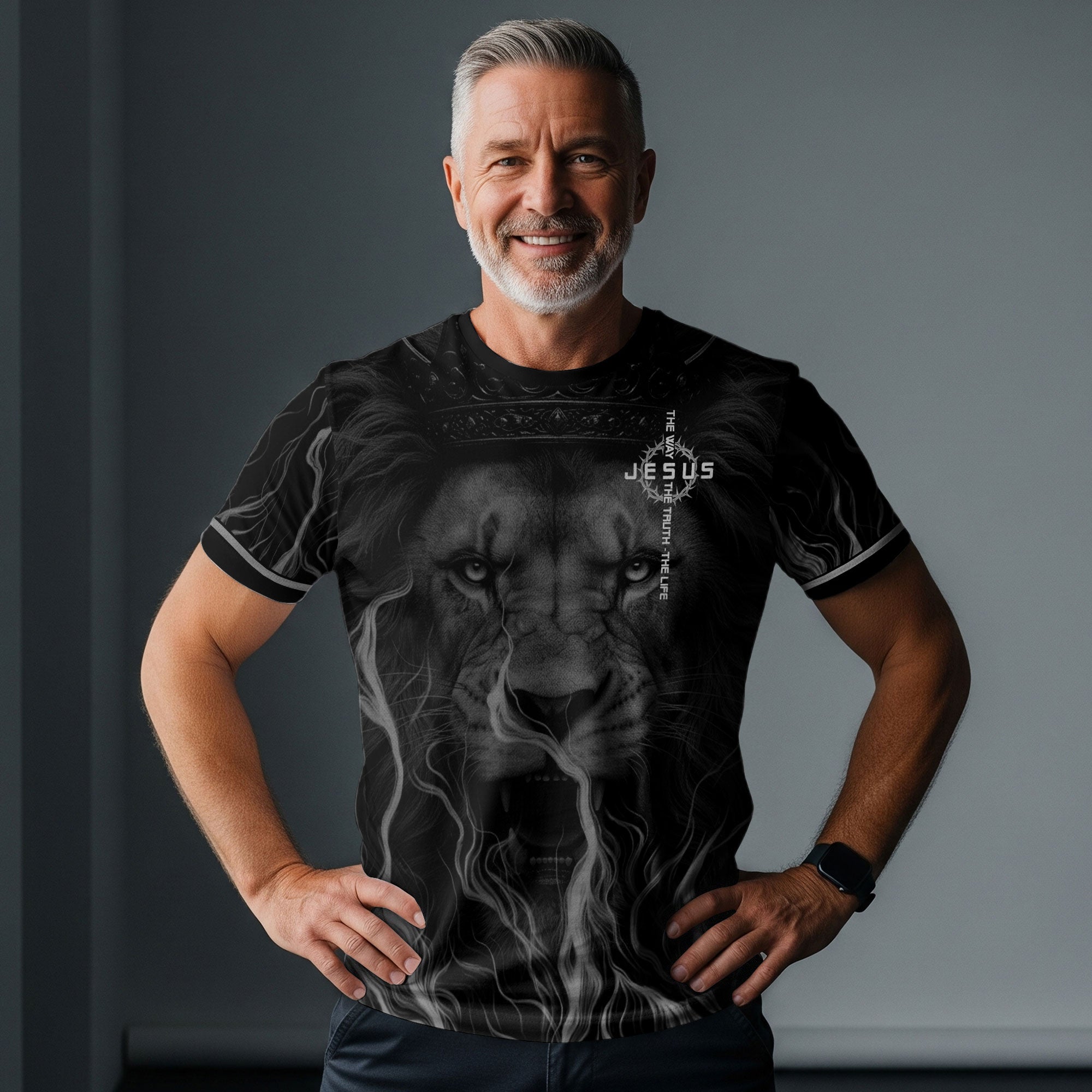 Jesus The Way The Truth The Life Lion of Judah Christian T-Shirt