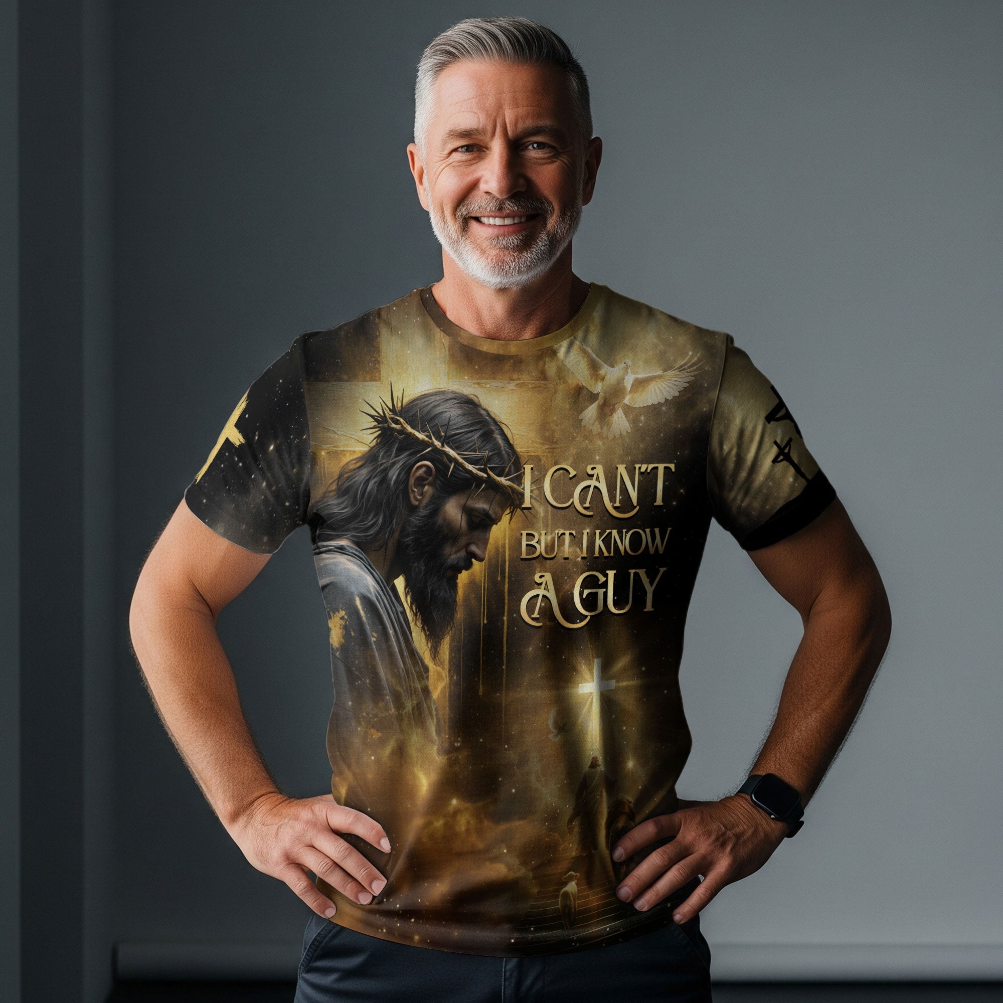 I Can’t But I Know A Guy Jesus Lion Of Judah Crown Of Glory Christian T-Shirt