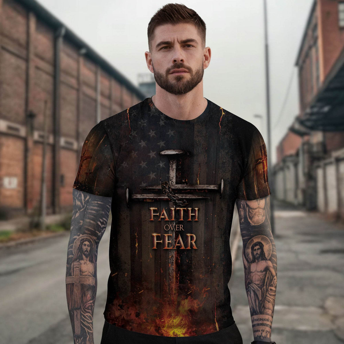 Faith Over Fear Patriotic T-Shirt