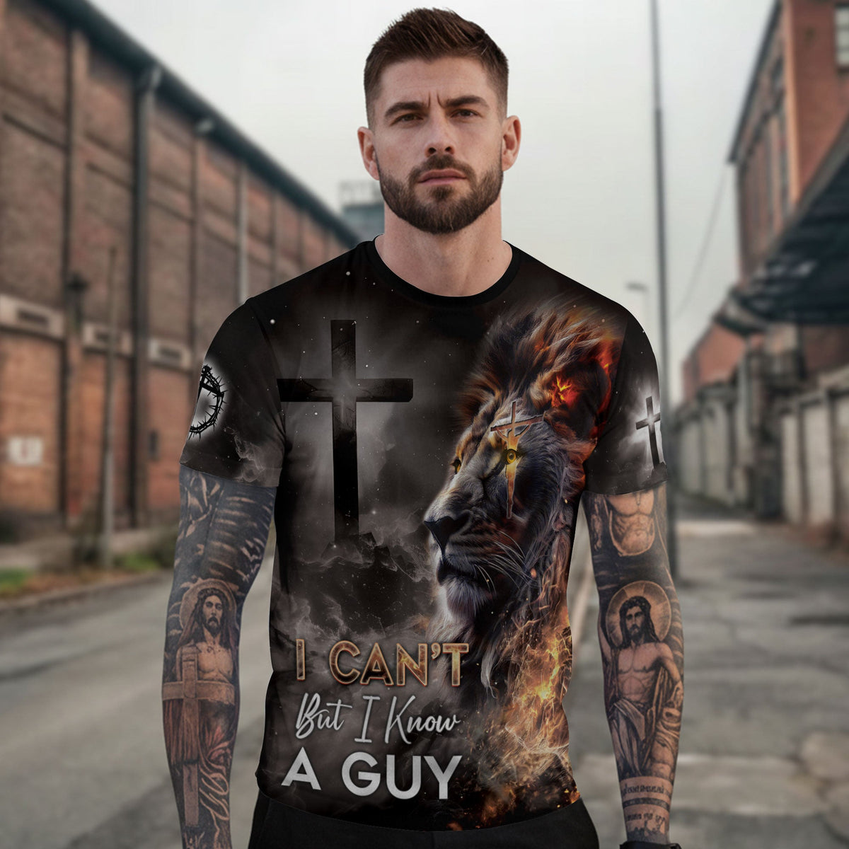 I Can't But He Can Fiery Lion Of Judah Christian T-Shirt