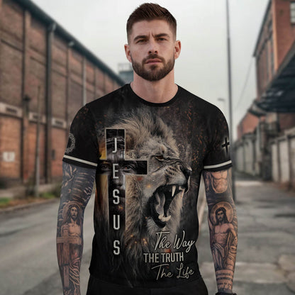 Jesus Lion Cross – The Way The Truth The Life T-Shirt