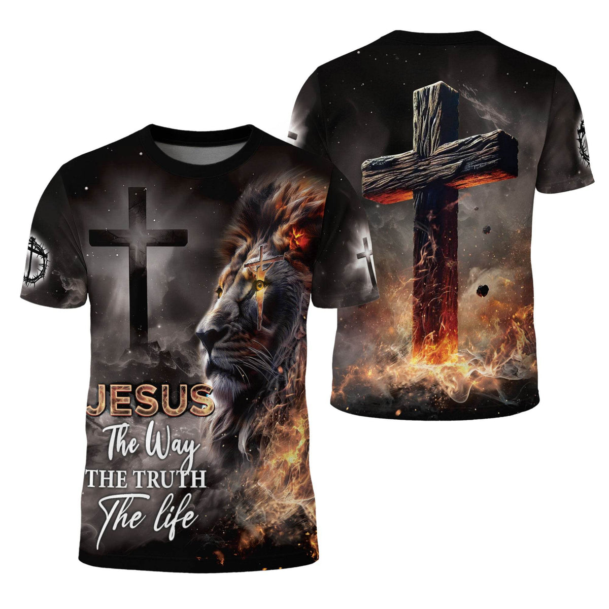 The Lion & The Cross – Jesus: The Way, The Truth, The Life T-shirt