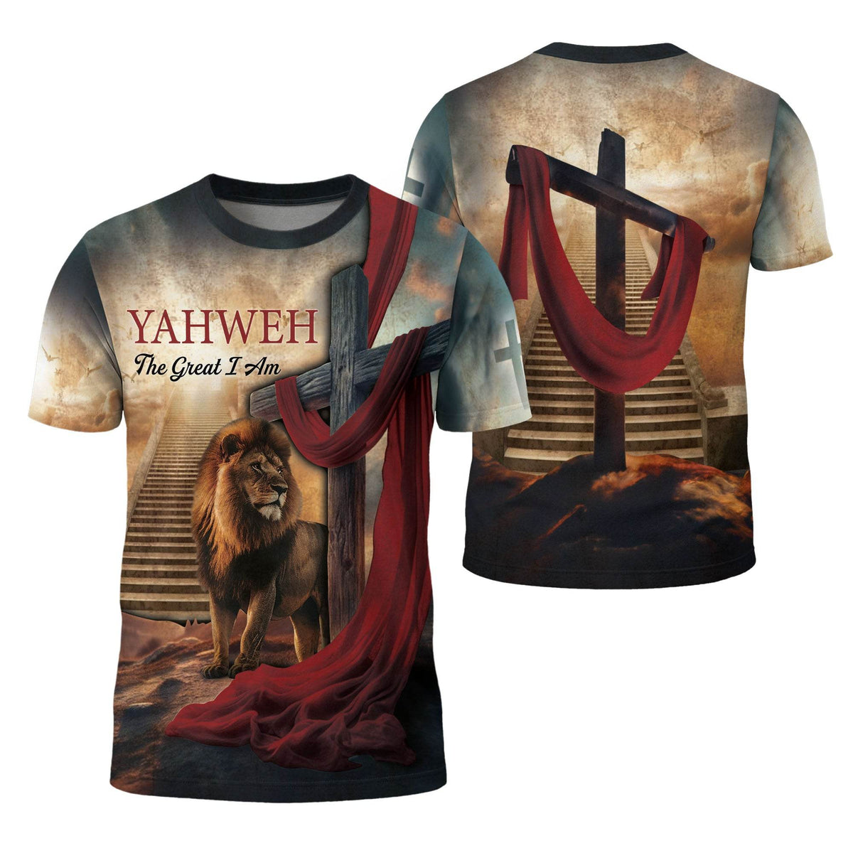 Yahweh & The Lion By The Cross T-Shirt