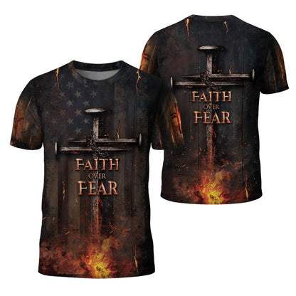Faith Over Fear Patriotic T-Shirt