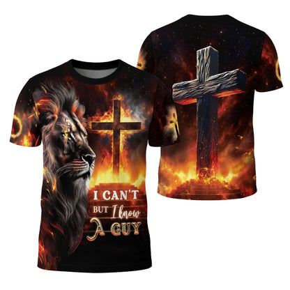 Strength From The Cross Philippians 4:13 Lion And Jesus T-Shirt