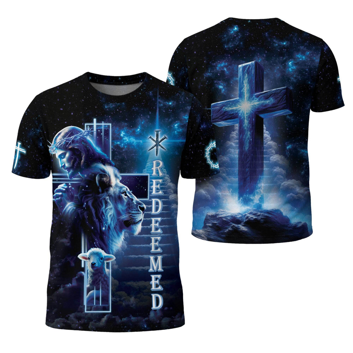 Redeemed By The Cosmic King Lion Lamb And Savior T-Shirt