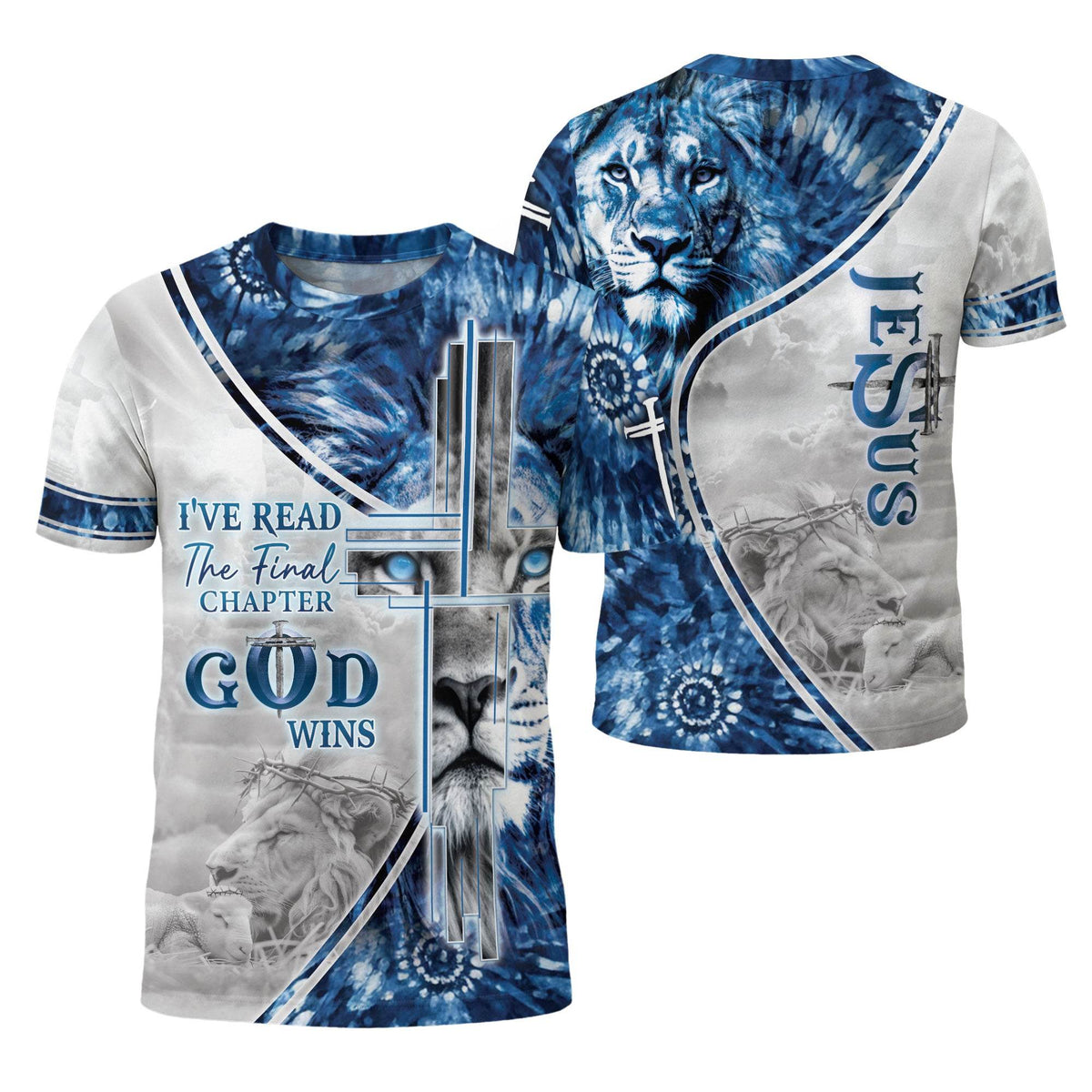 I’ve Read The Final Chapter God Wins Blue Cross Lion Christian T-Shirt