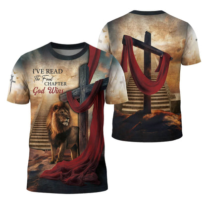 I’ve Read The Final Chapter God Wins Lion Cross Christian Faith T-Shirt