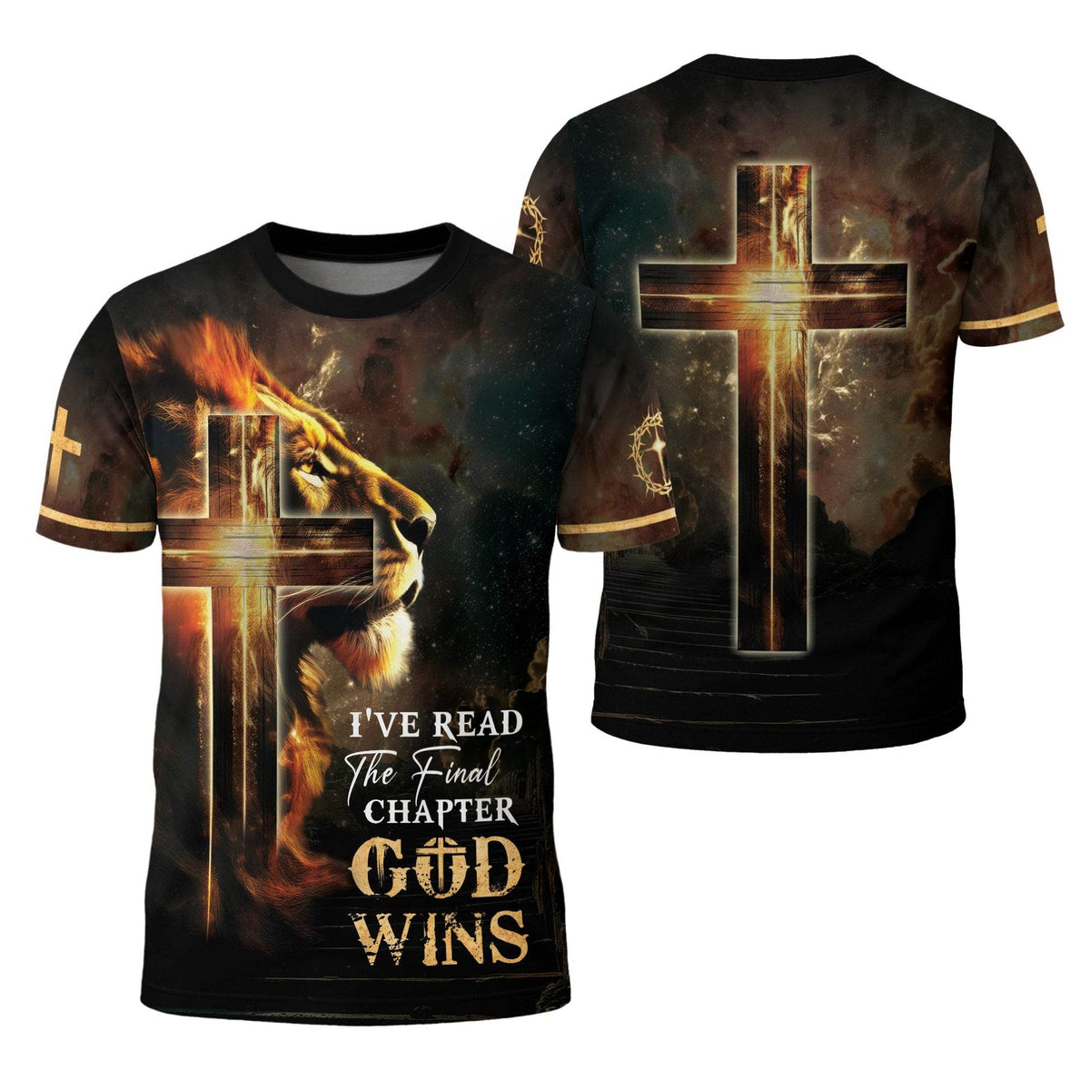 I’ve Read The Final Chapter God Wins Lion Faith Cross T-Shirt