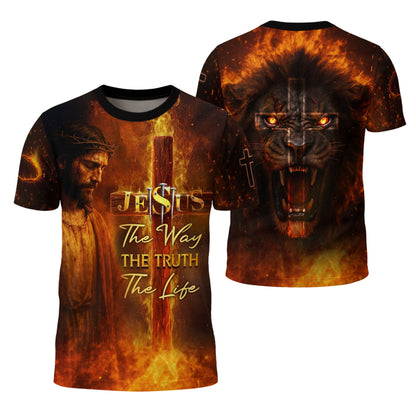 Jesus The Way The Truth The Life Lion Christian T-Shirt