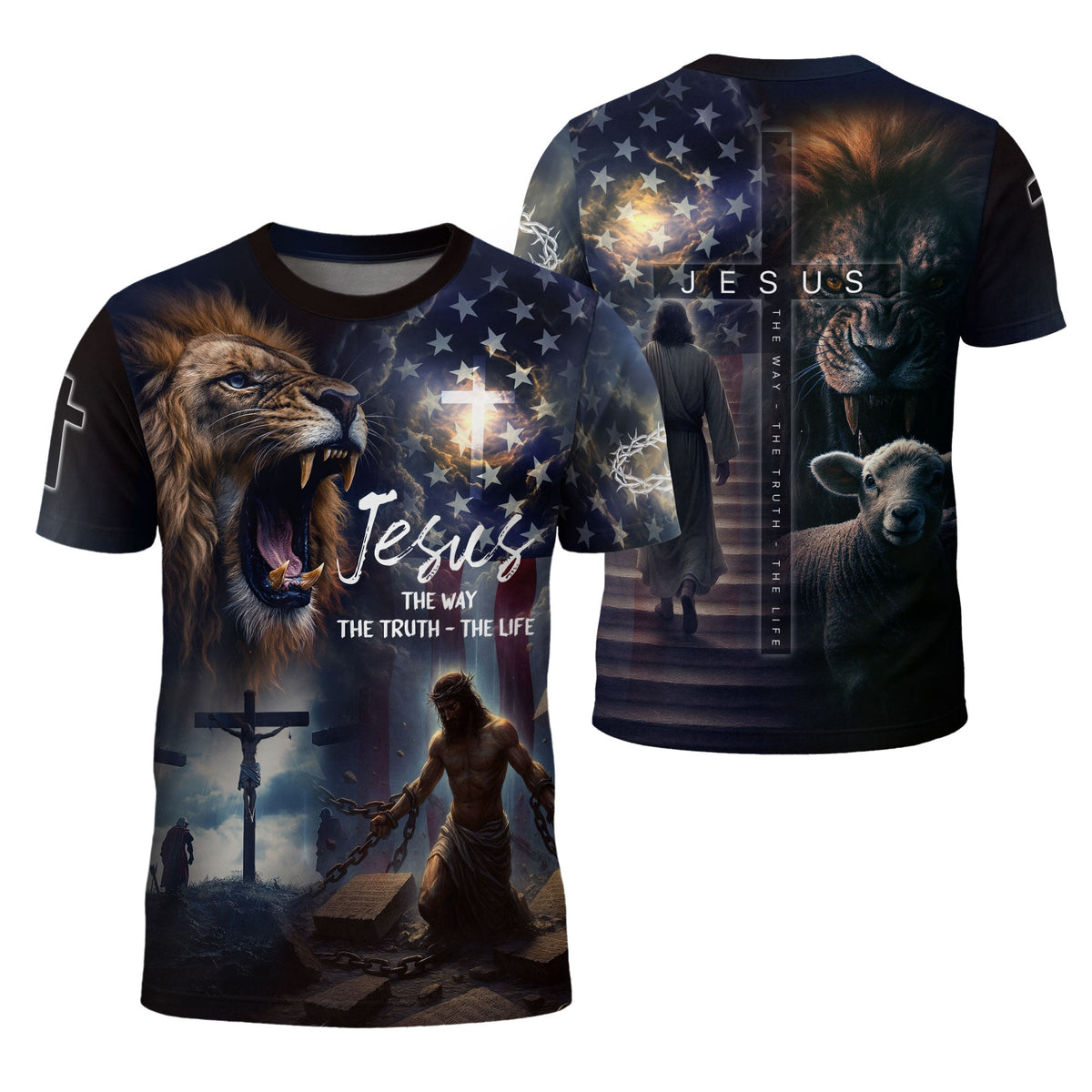 Jesus The Way The Truth The Life Lion Christian Eternal Glory Edition T-Shirt