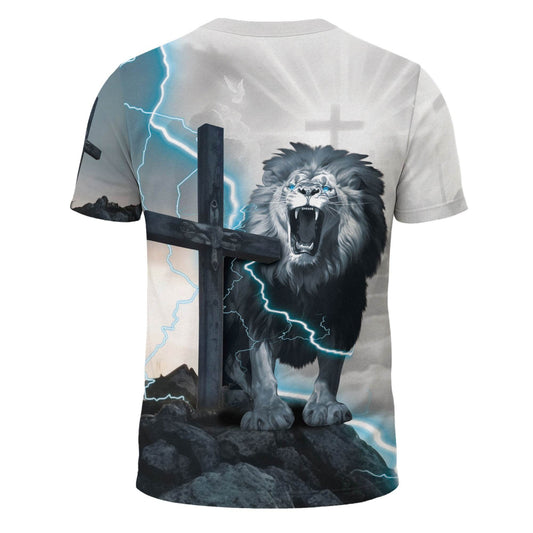 Lightning Roar – I Can’t But I Know A Guy Lion Cross T-shirt