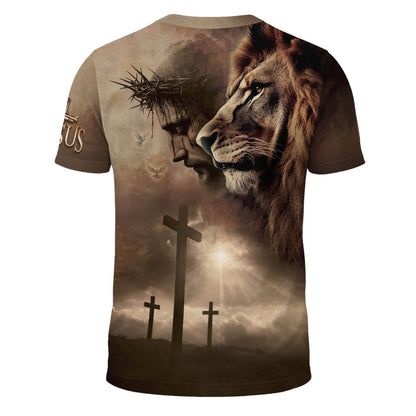 Jesus: The Way, The Truth, The Life | Faith-Driven Lion Design T-Shirt