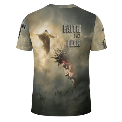 Faith Over Fear Jesus Crown of Thorns T-Shirt