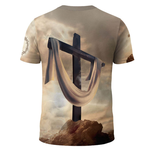 The Risen King Is Lord Of All Lion And Cross Religious T-Shirt
