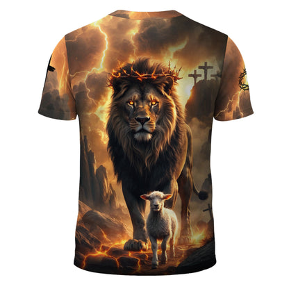 Trust In The Lord Jesus Ascension Lion and Lamb Christian T-Shirt
